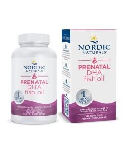 Prenatálne DHA, 830 mg Omega-3 + 400 IU D3 Bez chuti - 180 mäkkých kapsúl