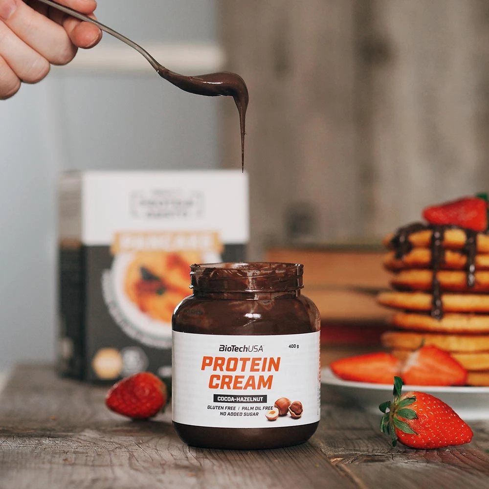 Proteínový krém, kakao a lieskový oriešok - 400g – Obrázok 3