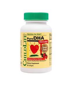 Čisté DHA žuvacie tablety, prírodná zmes bobúľ - 90 mäkkých kapsúl