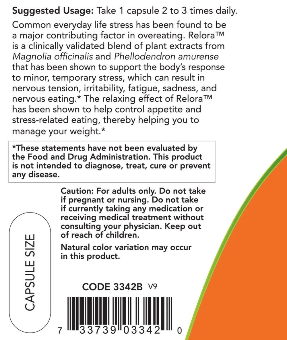 Relora, 300 mg - 60 kapsúl – Obrázok 3