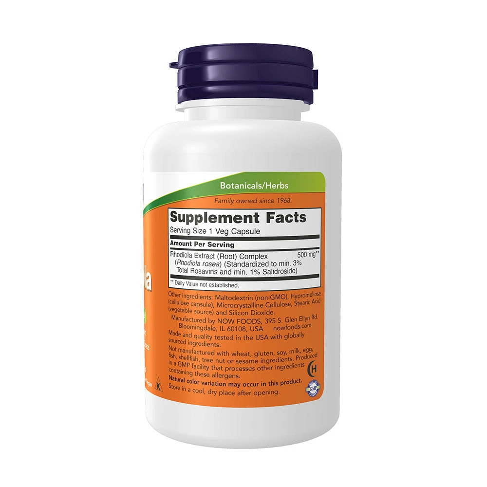 Rhodiola, 500 mg - 120 vegetariánskych kapsúl – Obrázok 6