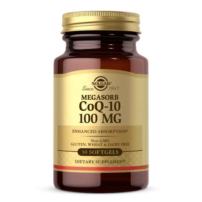 Solgar - SOLGAR Megasorb CoQ-10 - Koenzým Q10 - Kaneka 100 mg (30 kapsúl)
