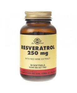 Solgar - Resveratrol 250 mg s extraktom z červeného vína (30 kapsúl)