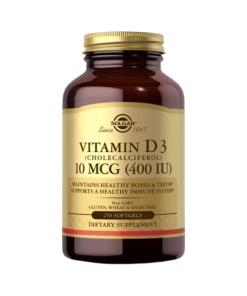 Solgar - SOLGAR Vitamín D3 (Cholekalciferol) 10 mcg (400 IU) (250 kapsúl)