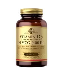 Solgar - SOLGAR Vitamín D3 (Cholekalciferol) 10 mcg (400 IU) (250 kapsúl)