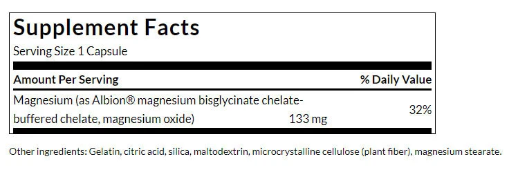 Albion horčík, 133 mg - 90 kapsúl – Obrázok 2