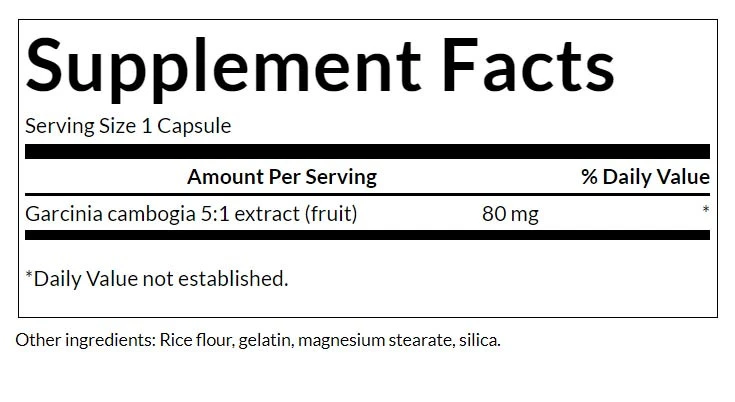 Garcinia Cambogia 5:1 extrakt, 80 mg - 60 kapsúl – Obrázok 2