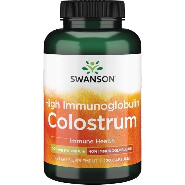 Swanson - SWANSON Colostrum s vysokým obsahom imunoglobulínov 500 mg, 120 kapsúl