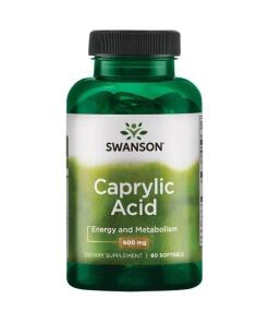 Kaprylová kyselina, 600 mg - 60 mäkkých kapsúl
