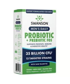 Swanson - SWANSON Denný probiotik + prebiotik pre mužov, 60 kapsúl