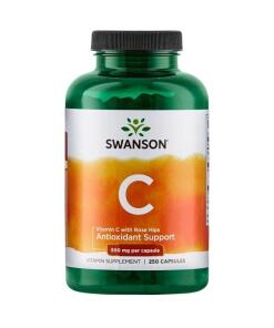 Swanson - SWANSON Vitamín C500 + divoká ruža 250 kapsúl