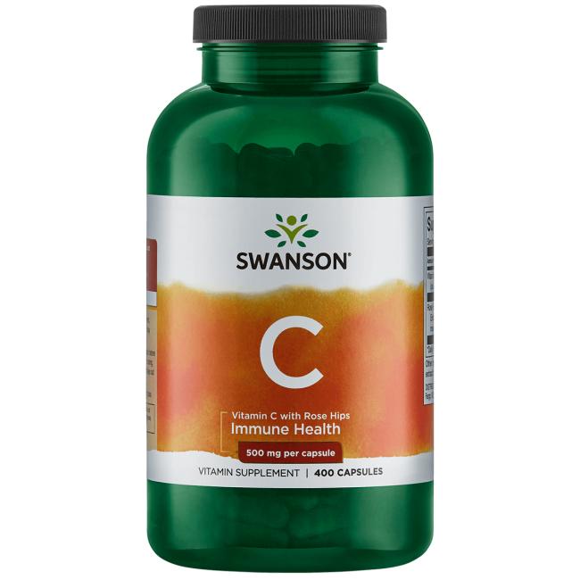 Swanson - SWANSON Vitamín C500 + divoká ruža 400 kapsúl