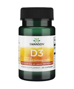 Swanson - SWANSON Vitamín D-3 1000IU 30 kapsúl