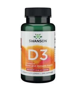 Vitamín D3, 400 IU - 250 kapsúl