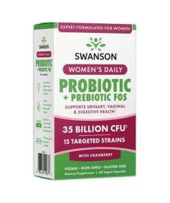 Swanson - SWANSON Denný probiotik + prebiotik pre ženy, 60 kapsúl
