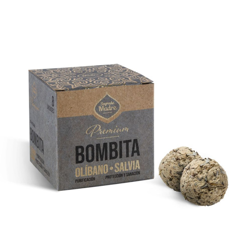 Sagrada Madre - Smudge Bomb Premium X8 Oliban a Biela Šalvia