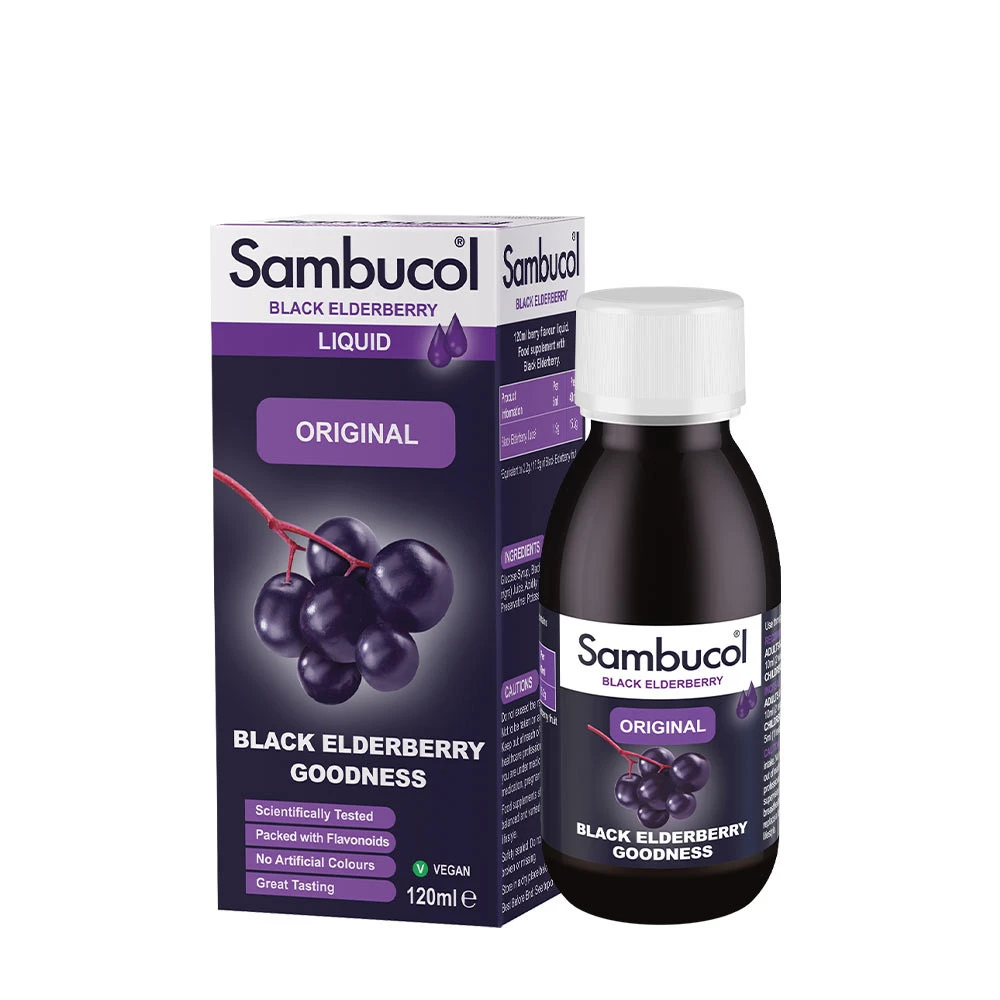 Sambucol - Pôvodný tekutý Sambucol (120 ml, čierna baza)