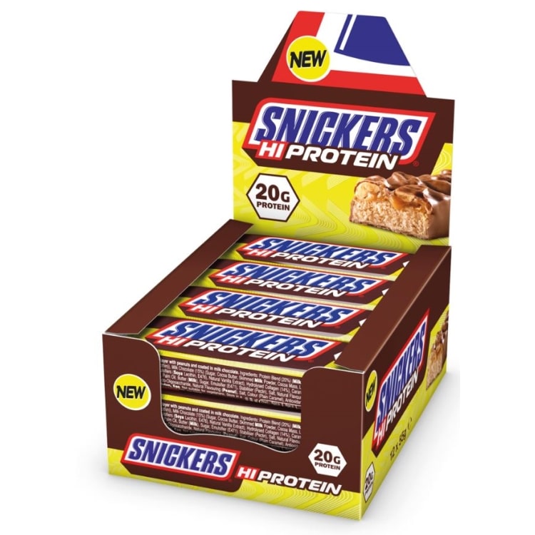 Snickers Hi Protein tyčinky, originál - 12 tyčinok