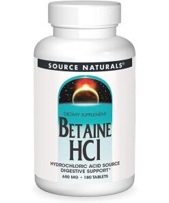 Source Naturals Betain HCl 650 mg, 180 tabliet