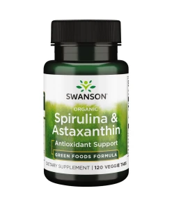 Spirulina & Astaxantín, organické - 120 rastlinných tabliet