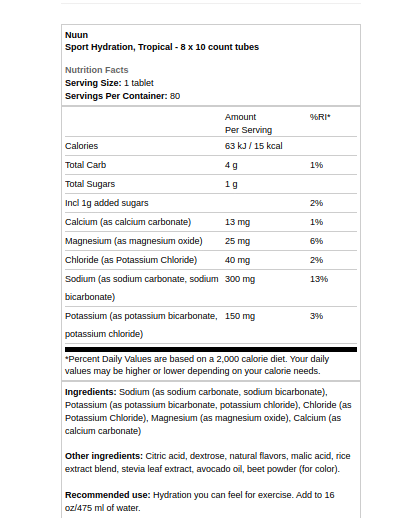 Športová hydratácia, Tropická - 8 x 10 počítadlo rúr – Obrázok 2