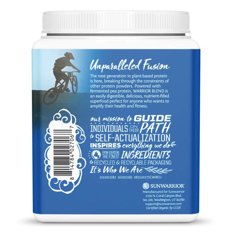 Sunwarrior - Ekologická proteínová zmes Čokoláda 375g – Obrázok 2