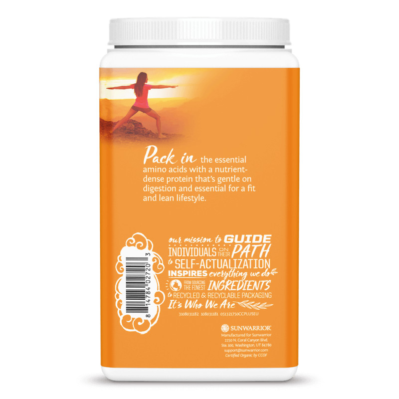 Sunwarrior - Protein Plus Organic Vanilka, prášok 750 g – Obrázok 4