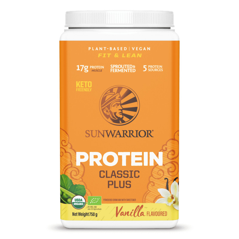 Sunwarrior - Protein Plus Organic Vanilka, prášok 750 g