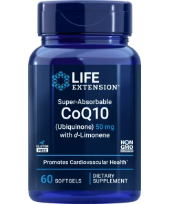 Superabsorpčný CoQ10 s d-limonénom, 50 mg - 60 mäkkých kapsúl