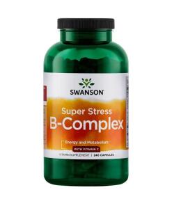 Super B-komplex proti stresu s vitamínom C - 240 kapsúl