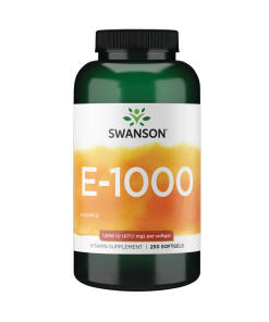 Swanson Vitamín E 1000 IU, 250 kapsúl