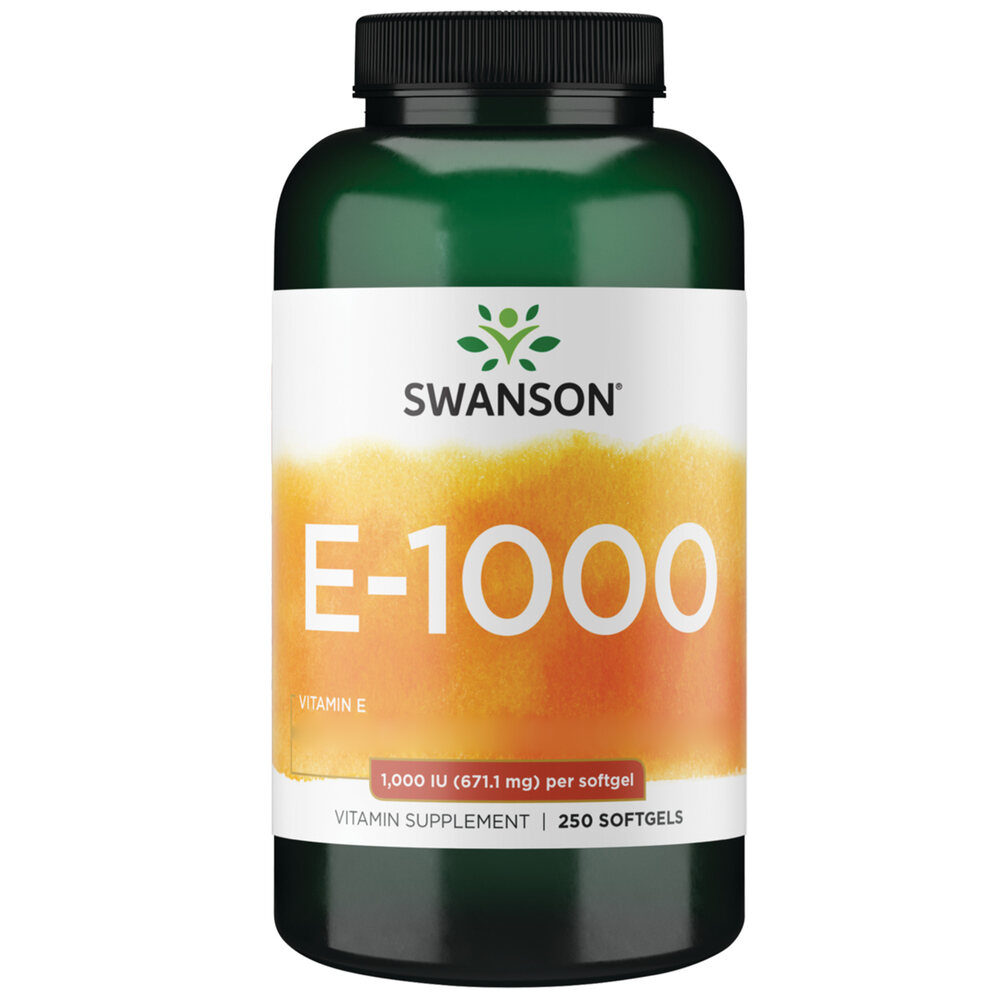 Swanson Vitamín E 1000 IU, 250 kapsúl