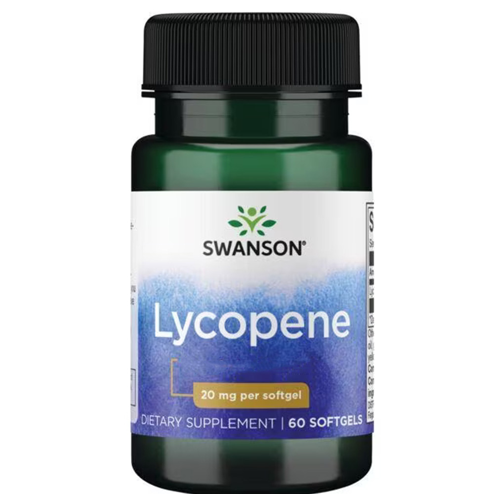 Swanson Lykopén 20 mg, 60 mäkkých kapsúl
