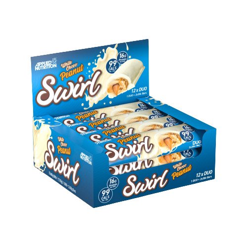 Swirl Duo tyčinka, biela čokoláda s arašidmi - 12 x 60g