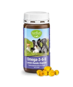 Tierlieb - Omega-3-6-9 Ľanový olej kapsuly pre psov (180 kapsúl)