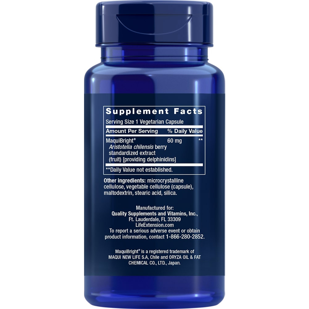 Podpora zdravia očí s MaquiBright (extrakt z maqui bobúľ), 60 mg - 30 rastlinných kapsúl – Obrázok 5