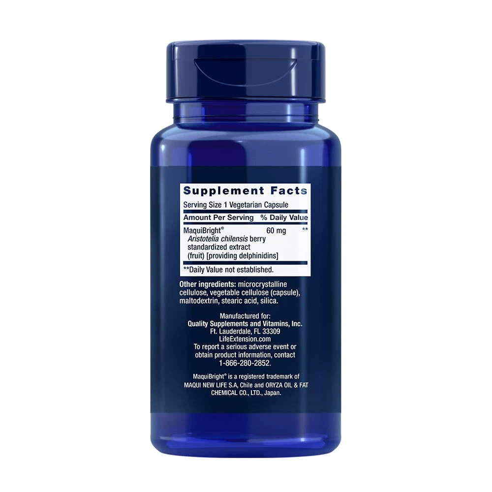 Podpora zdravia očí s MaquiBright (extrakt z maqui bobúľ), 60 mg - 30 rastlinných kapsúl – Obrázok 6