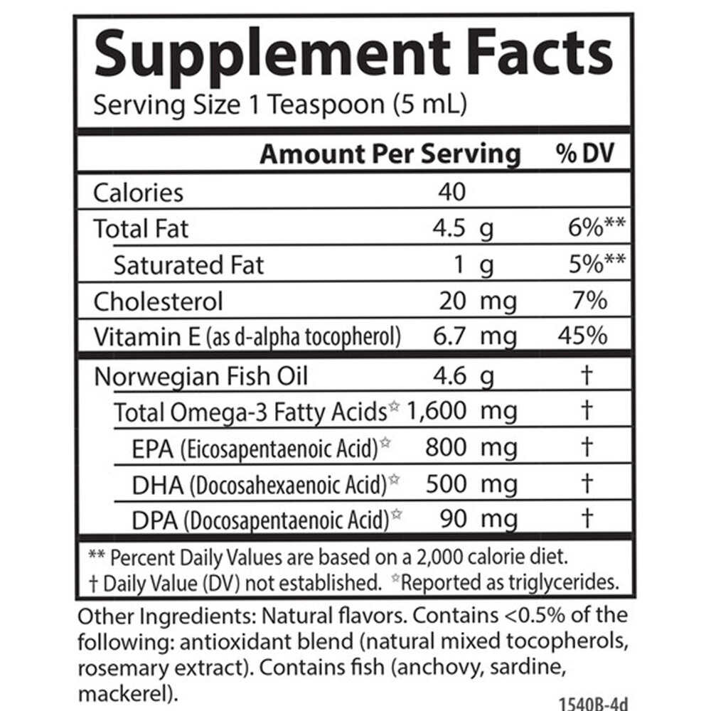 Najkvalitnejší rybí olej, prírodná pomarančová príchuť - 200 ml – Obrázok 3