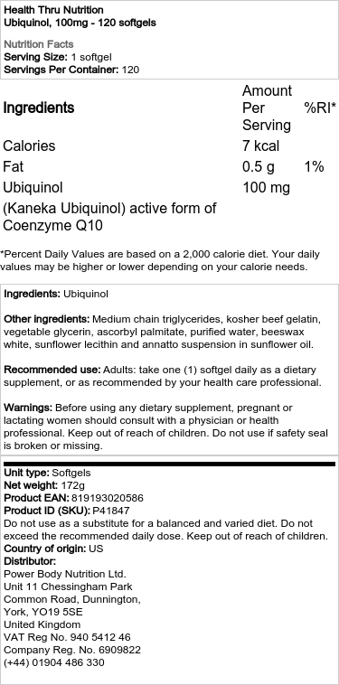 Ubichinol, 200 mg - 30 mäkkých kapsúl – Obrázok 2
