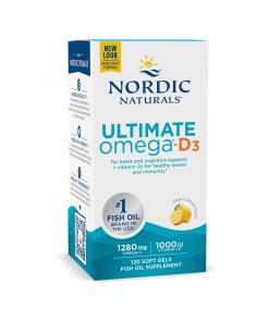 Ultimátne Omega-D3, 1280 mg Citrón - 120 mäkkých kapsúl