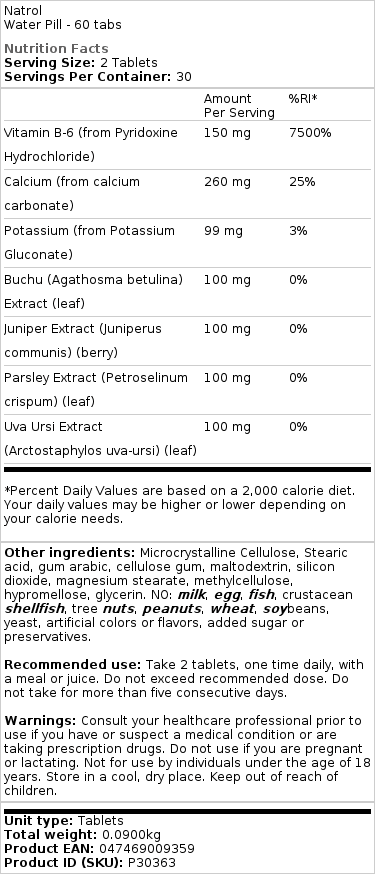 Vodná tableta - 60 tabliet – Obrázok 2