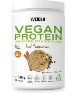 Weider - Veganský proteín, Iced Cappuccino - 540 g
