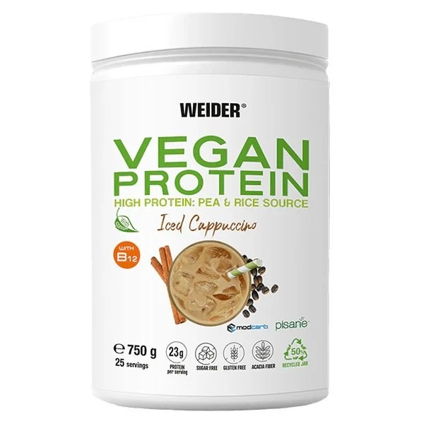 Weider - Veganský proteín, Iced Cappuccino - 750g