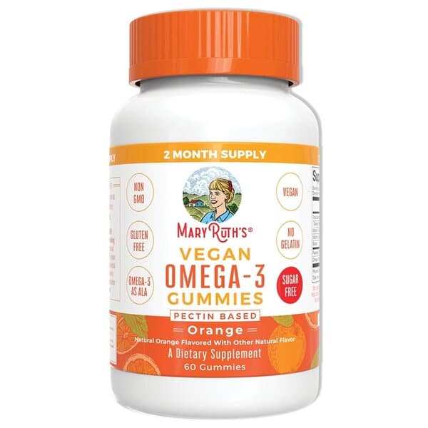 Vegánske Omega-3 želé medvedíky, pomarančová príchuť - 60 kusov