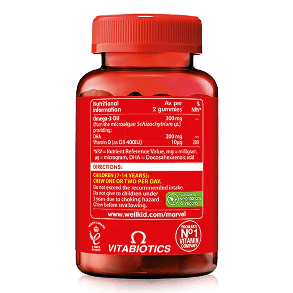 Vitabiotics - Vitabiotics Wellkid Marvel Omega-3 (50 želatínových cukríkov) – Obrázok 2