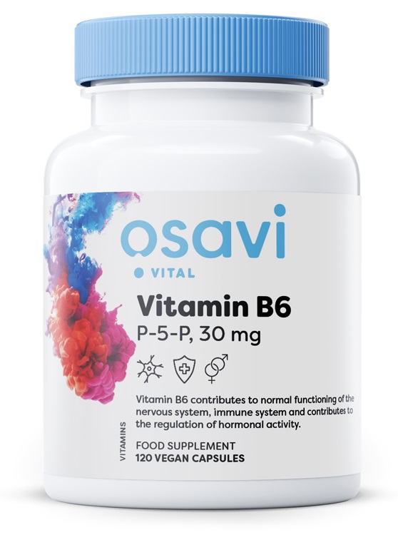 Vitamín B6 - P-5-P - 30 mg - 120 vegánskych kapsúl
