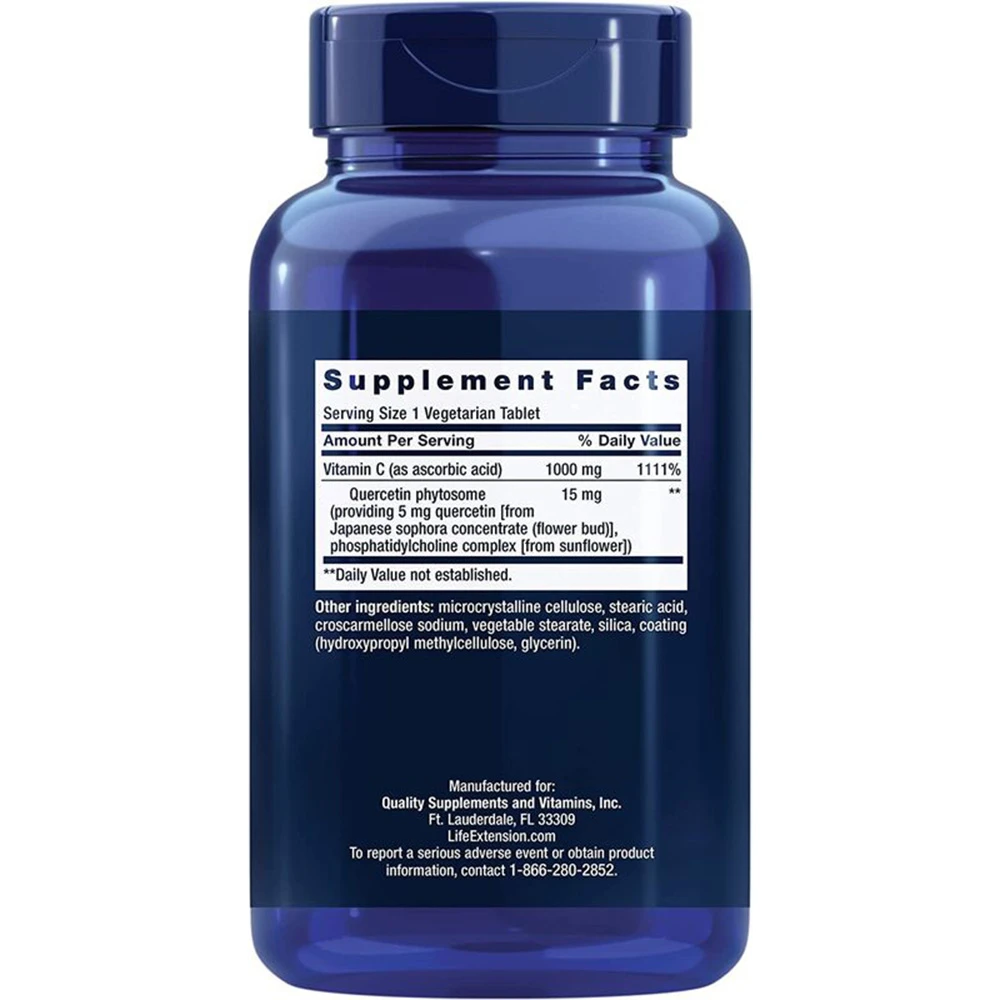 Vitamín C a Bio-Quercetin Phytosome - 250 vegetariánskych tabliet – Obrázok 5