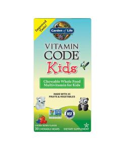 Vitamin Code Kids, žuvacie tablety s celoživotným multivitamínom pre deti, čerešňa - 30 žuvacích tabliet