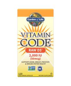 Vitamin Code Surový D3, 2000 IU - 120 kapsúl