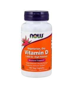 Vitamín D, 1000 IU, vegetariánske - suché - 120 kapsúl